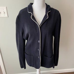 Banana Republic Navy Blue Knit Blazer  size L